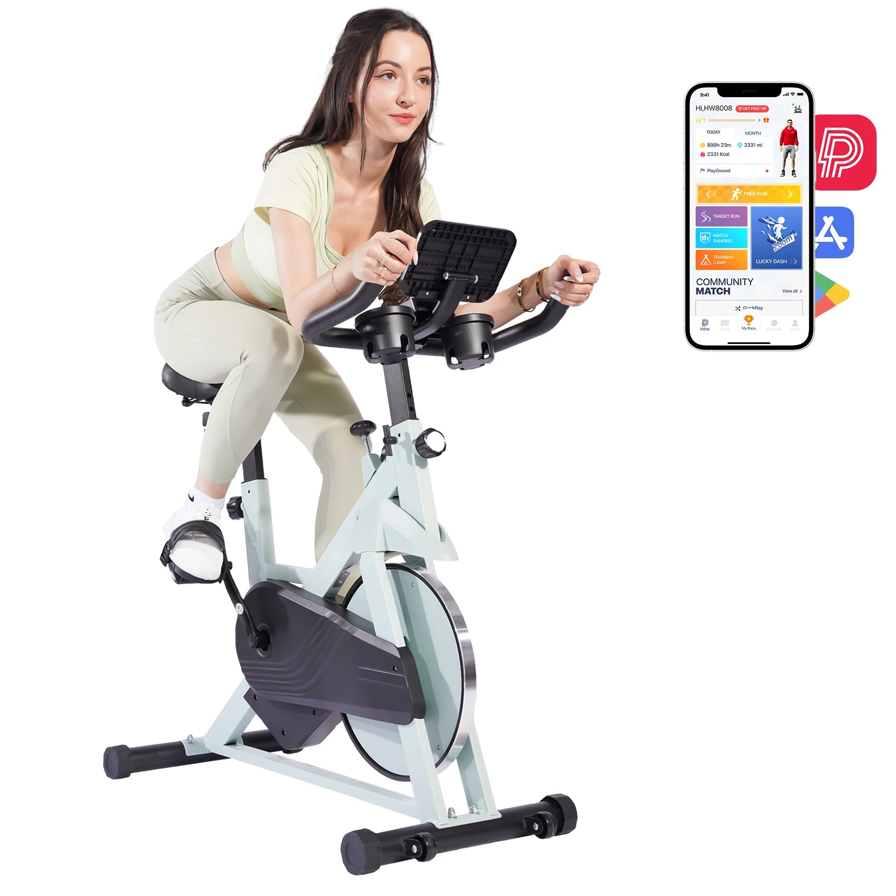 Vélo d’Exercice Magnétique avec Support Tablette