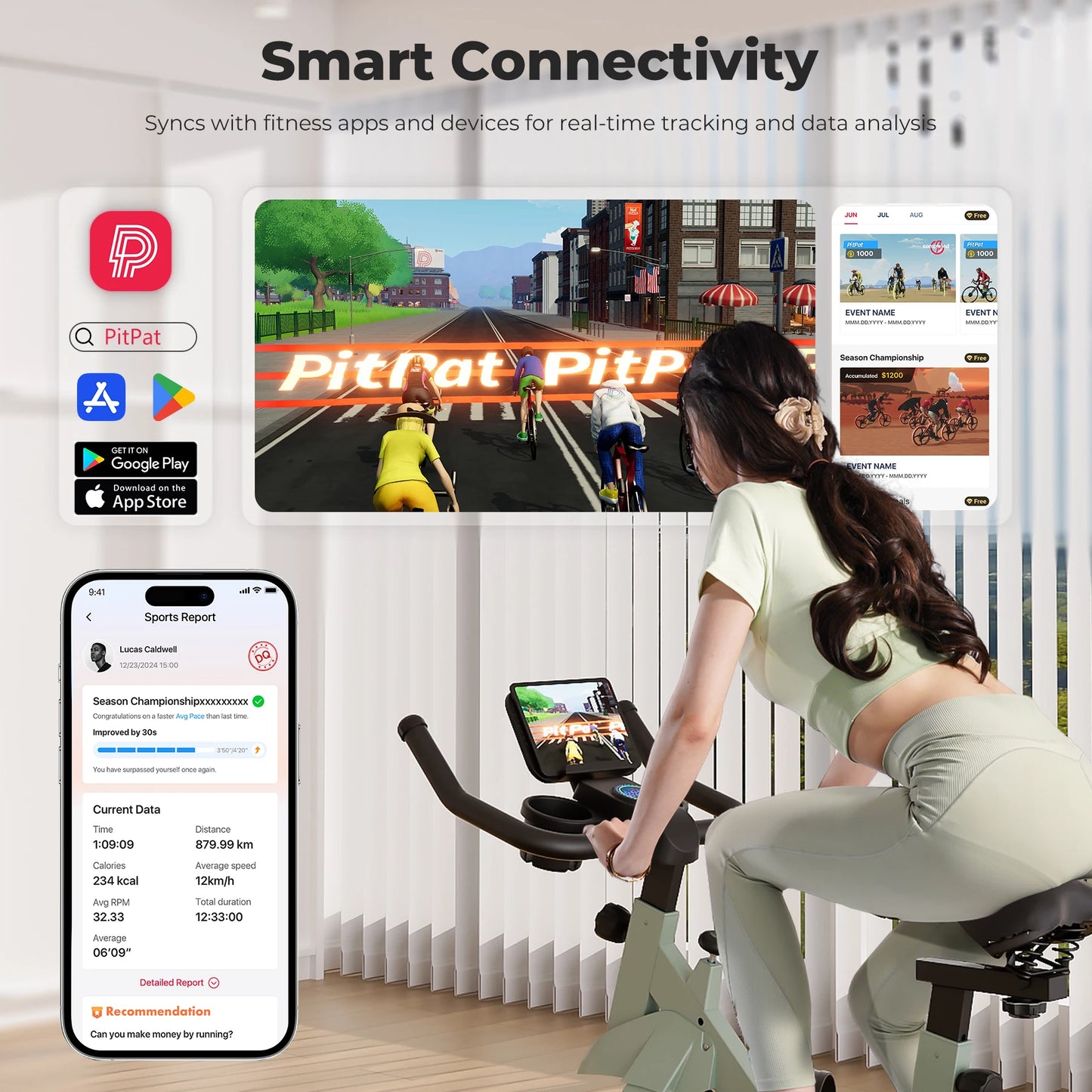 Vélo d’Exercice Magnétique avec Support Tablette