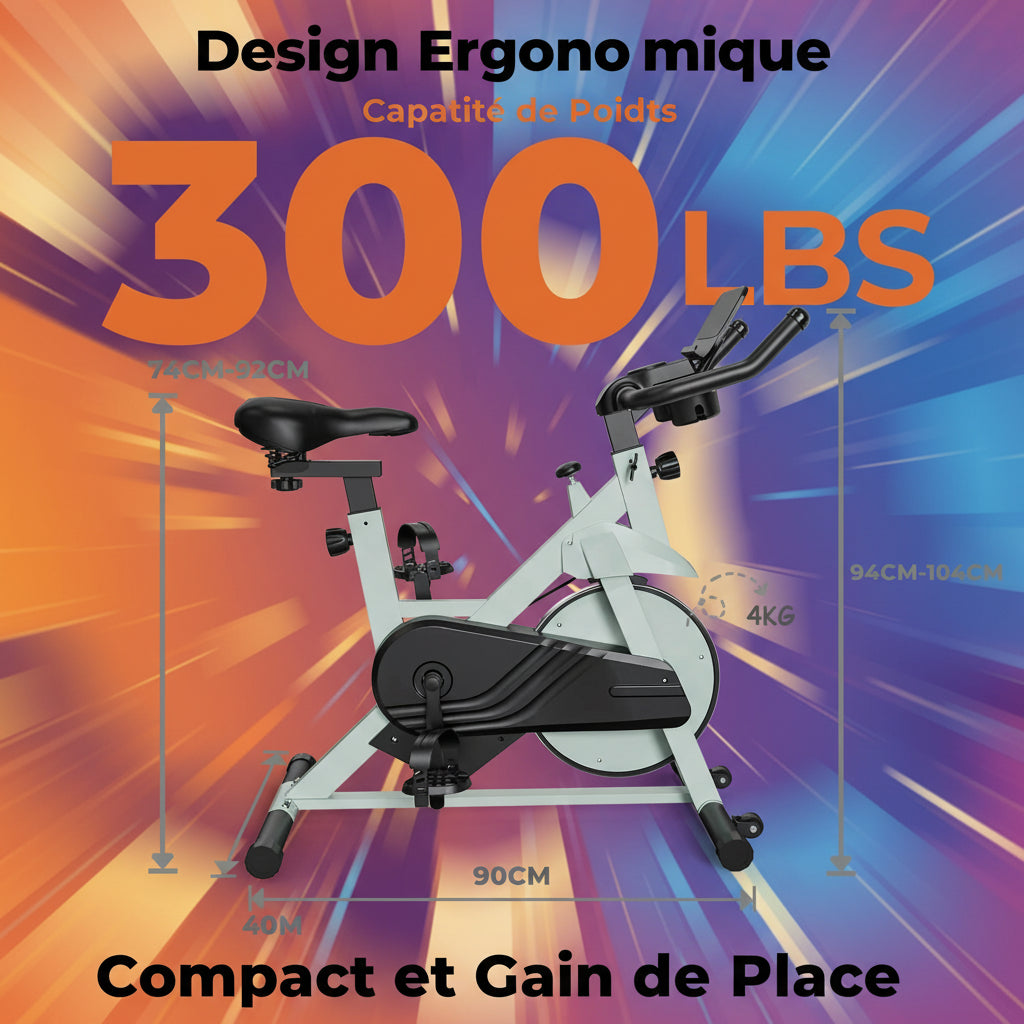 Vélo d’Exercice Magnétique avec Support Tablette