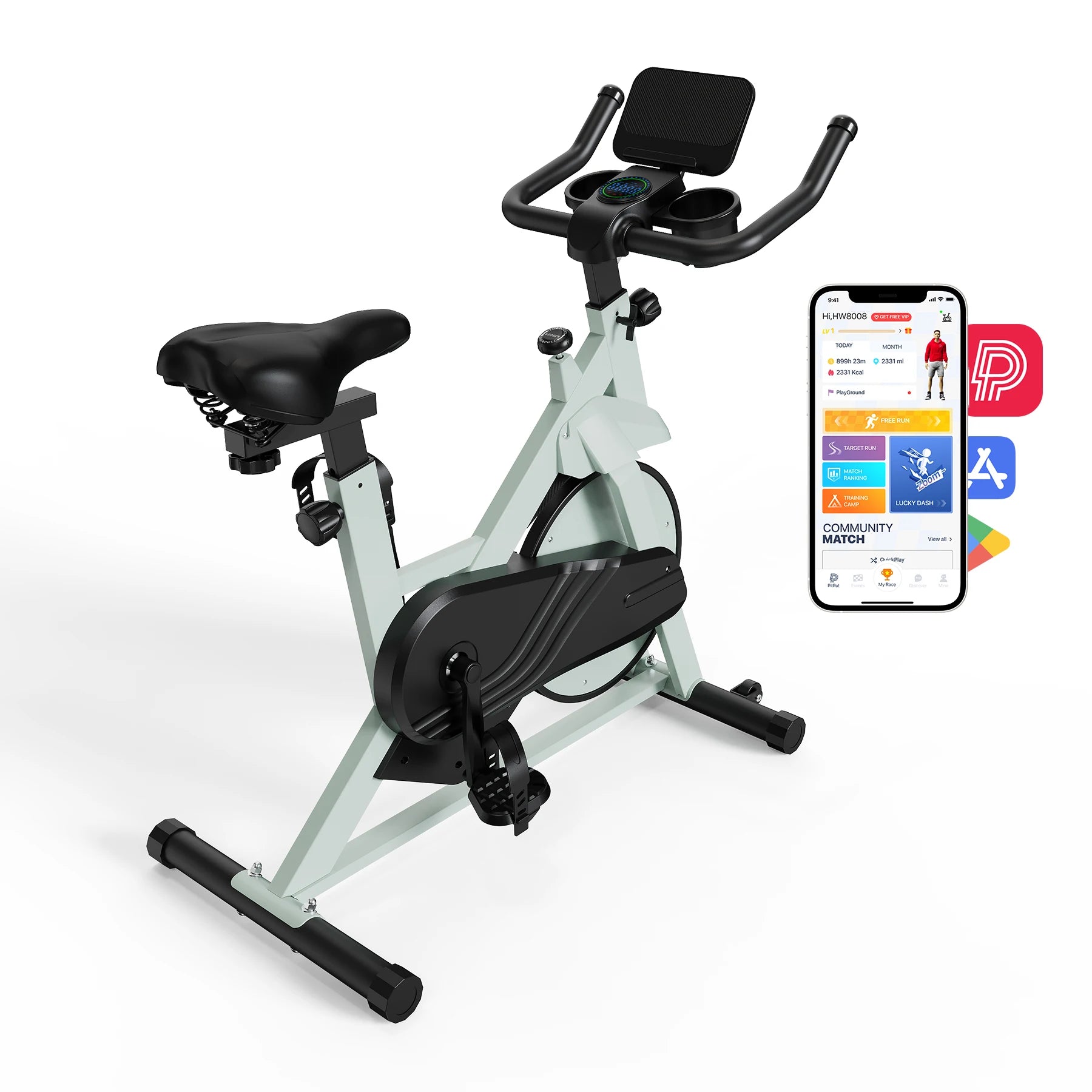 Vélo d’Exercice Magnétique avec Support Tablette