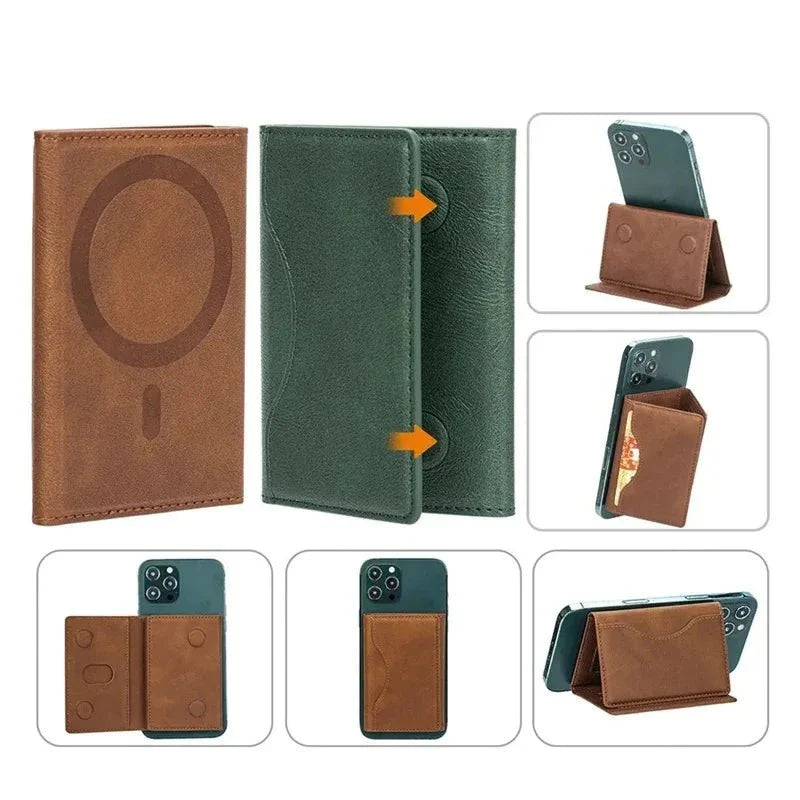 Porte - Cartes Magnétique en Cuir MagSafe – Coque de Protection iPhone 14 à 16 Pro/Max - Lifetech Store