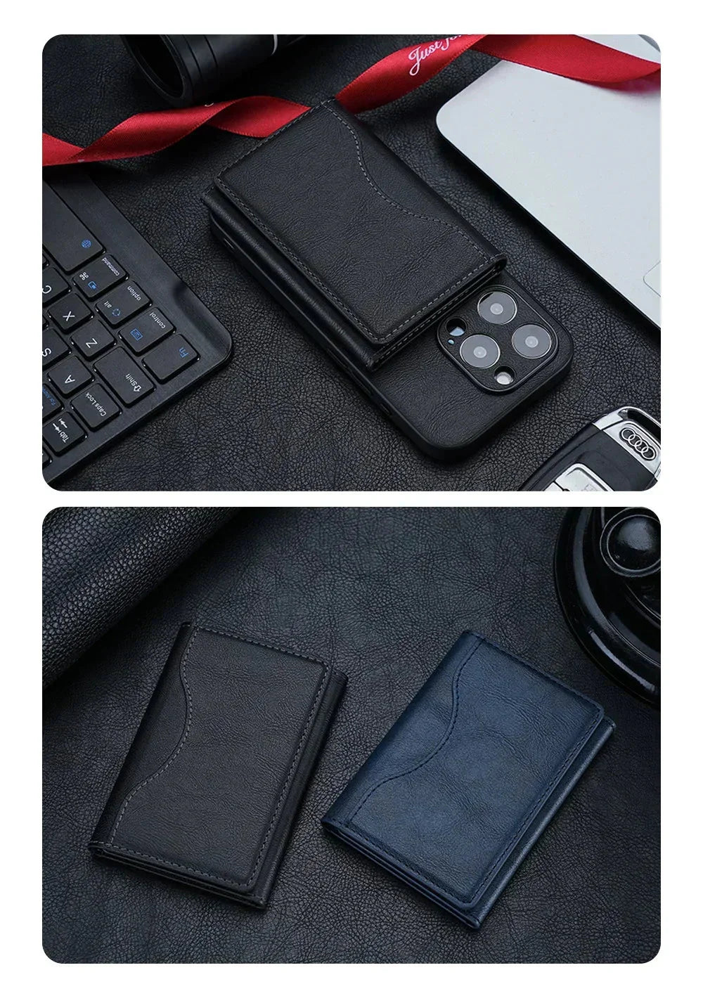 Porte - Cartes Magnétique en Cuir MagSafe – Coque de Protection iPhone 14 à 16 Pro/Max - Lifetech Store