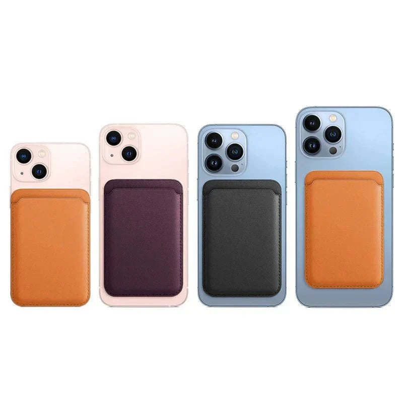Porte - cartes Magnétique en Cuir pour iPhone 12 à 17 & Samsung S24/S25 - Lifetech Store